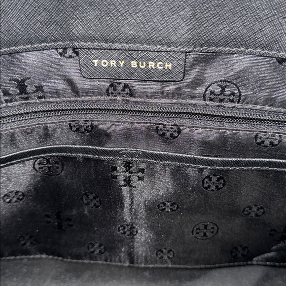 Tory Burch New York Buckle Black Tote with Gold Zipper - Picture 5 of 10
